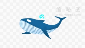 创意手绘鲸鱼素材60 免费png素材