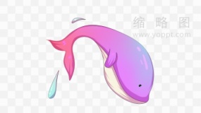 鲸鱼素雅设计素材79 免费下载png