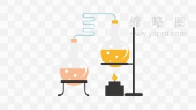 化学铁架与烧杯、酒精炉免抠图片