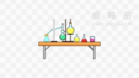 化学研究桌台与仪器PNG文件