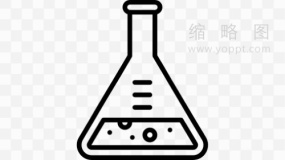 黑白线条烧杯PNG透明图片