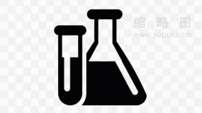 黑白色简单化学烧杯透明图片