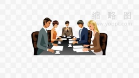 卡通项目汇报素材透明图片