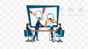 大尺寸内部汇报效果PNG透明图片