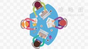 卡通面对面沟通素材PNG透明图片