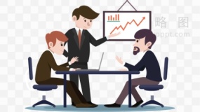 卡通商务开会素材透明
