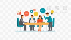 精美部门会议效果透明图片