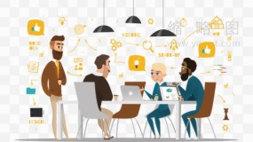 精品商业谈判素材透明格式