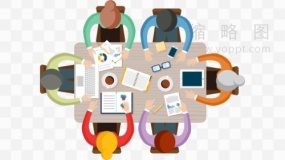 简约部门会议素材免抠图片