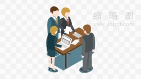 精美商业谈判素材透明格式