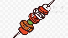 卡通烤肉串素材22 透明格式
