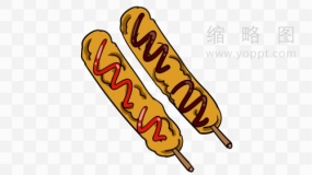 卡通烤火腿素材25 PNG文件