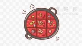 创意九宫格火锅素材83 PNG