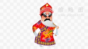 高清中国传统京剧Q版人物角色素材17 PNG透明图片