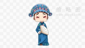 高清中国传统京剧Q版人物角色素材18 PNG