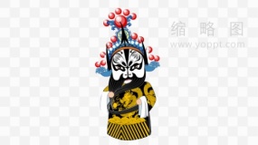 高清中国传统京剧Q版人物角色素材26 透明