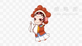 高清中国传统京剧Q版人物角色素材33 PNG透明图片