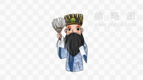 高清中国传统京剧Q版人物角色素材37 PNG格式