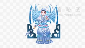 高清中国传统京剧Q版人物角色素材4 PNG免抠图