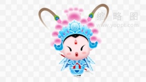 高清中国传统京剧Q版人物角色素材41 PNG文件