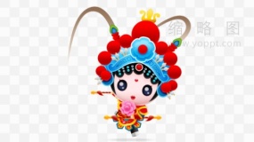 高清中国传统京剧Q版人物角色素材52 PNG免抠图