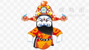 高清中国传统京剧Q版人物角色素材6 透明格式