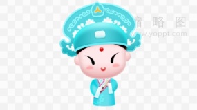 高清中国传统京剧Q版人物角色素材65 PNG透明图片