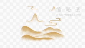 金色祥云云朵实用图案PNG透明图片