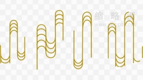 金色云纹古风图案免费png素材