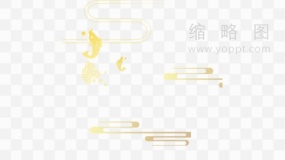 金色中式祥云复古图标PNG免抠图