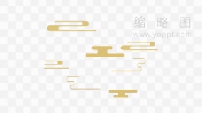 金色云彩过年特效免抠png下载