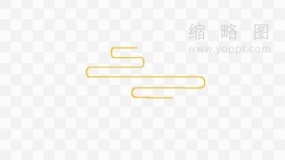 金色祥云底纹古风图案免抠