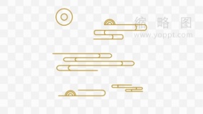 金色祥云底纹商务特效PNG透明图片