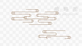 金色祥云纹理复古图案PNG