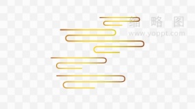 金色祥云底纹古风图案PNG格式