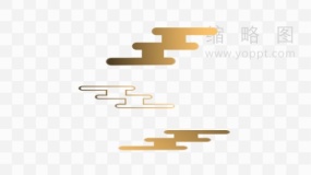 金色云彩漂浮素材png文件