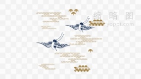 金色祥云底纹国庆特效透明格式