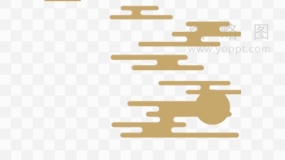 金色水墨祥云古风效果免抠图片