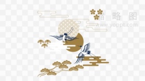 金色祥云花纹传统图案PNG透明图片