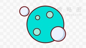 卡通宇宙星球素描PNG格式