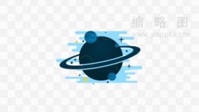 漂浮星空装饰元素png图片