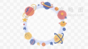 清晰行星装饰元素PNG透明图片