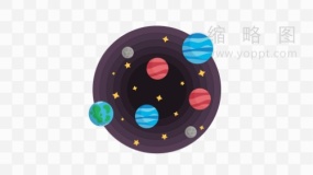 简约宇宙星球装饰元素PNG免抠图