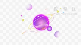 多用途太空宇宙星球装饰元素免抠图片