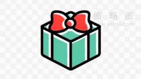 周年庆礼盒元素PNG格式