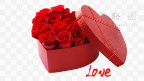 圣诞礼物盒元素png图片