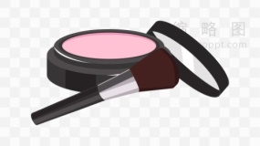 粉刷与粉底图案免费png素材