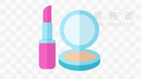 口红与粉扑图片PNG格式