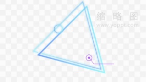 绿色几何三角形边框透明