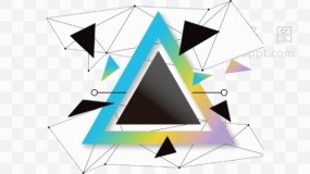 网格线与三角形免抠png下载